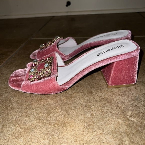 Embellished Velvet Heels - Picture 2 of 4